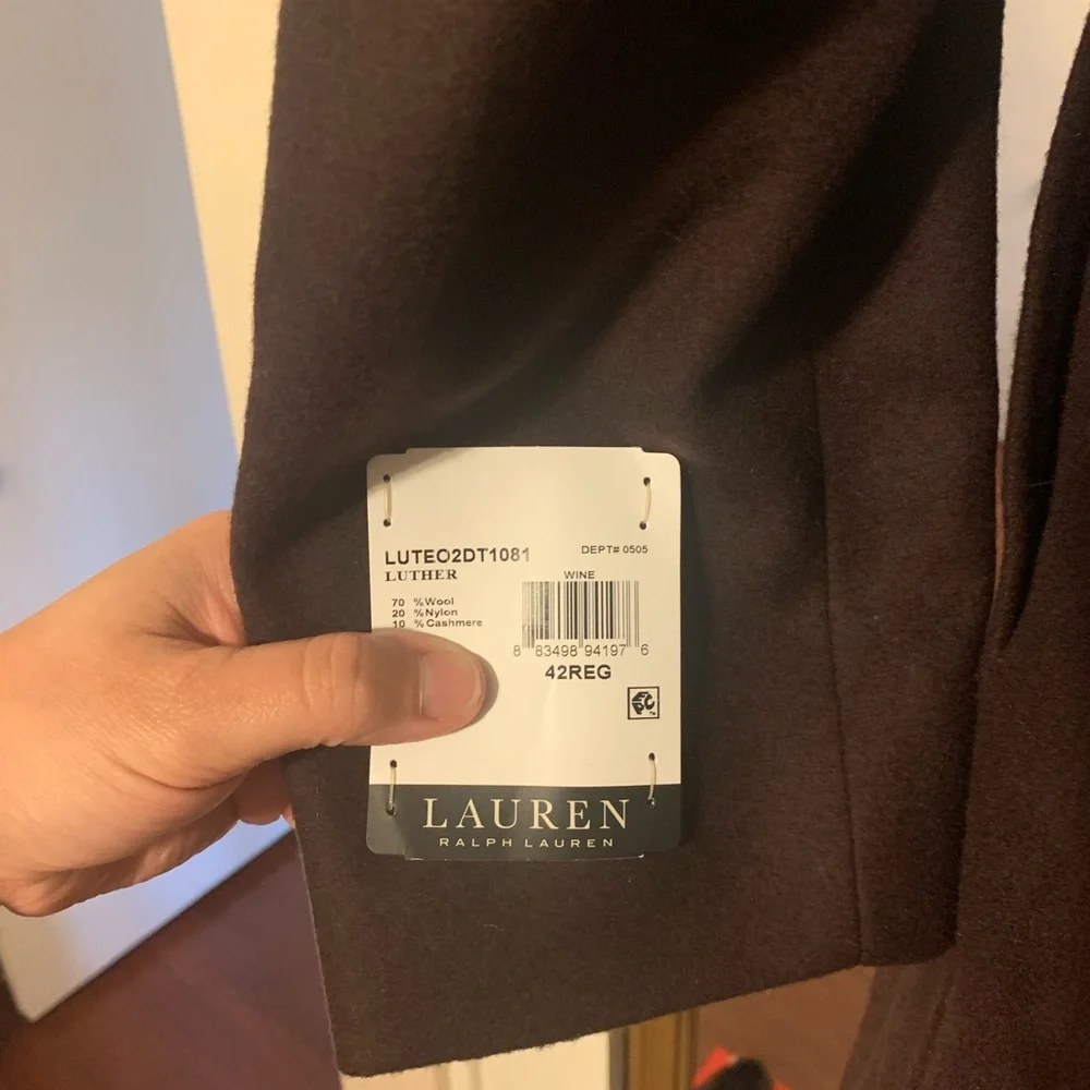 Lauren by Ralph Lauren jacket wine color size 42R. - Picture 6 of 9
